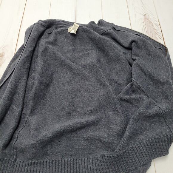 Vintage LL Bean gray sweater jacket full zip 100% cotton preppy - Picture 7 of 7